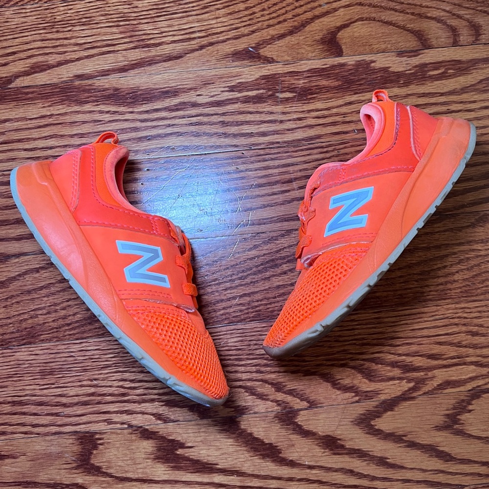 J Crew x New Balance Kids' Size 9 Bright Orange Athletic Sneakers